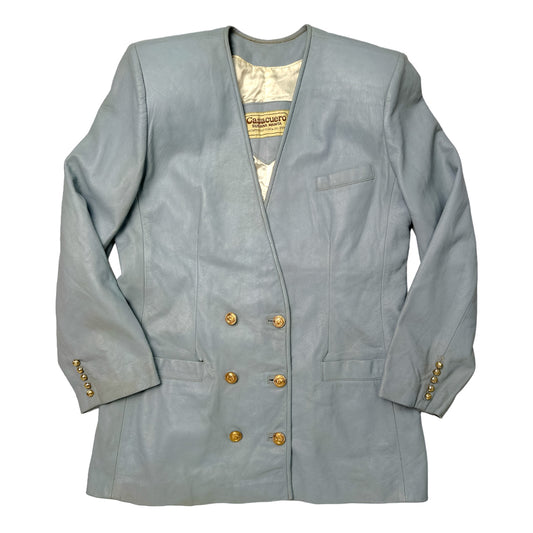 BLAZER CRUZADO EN CUERO