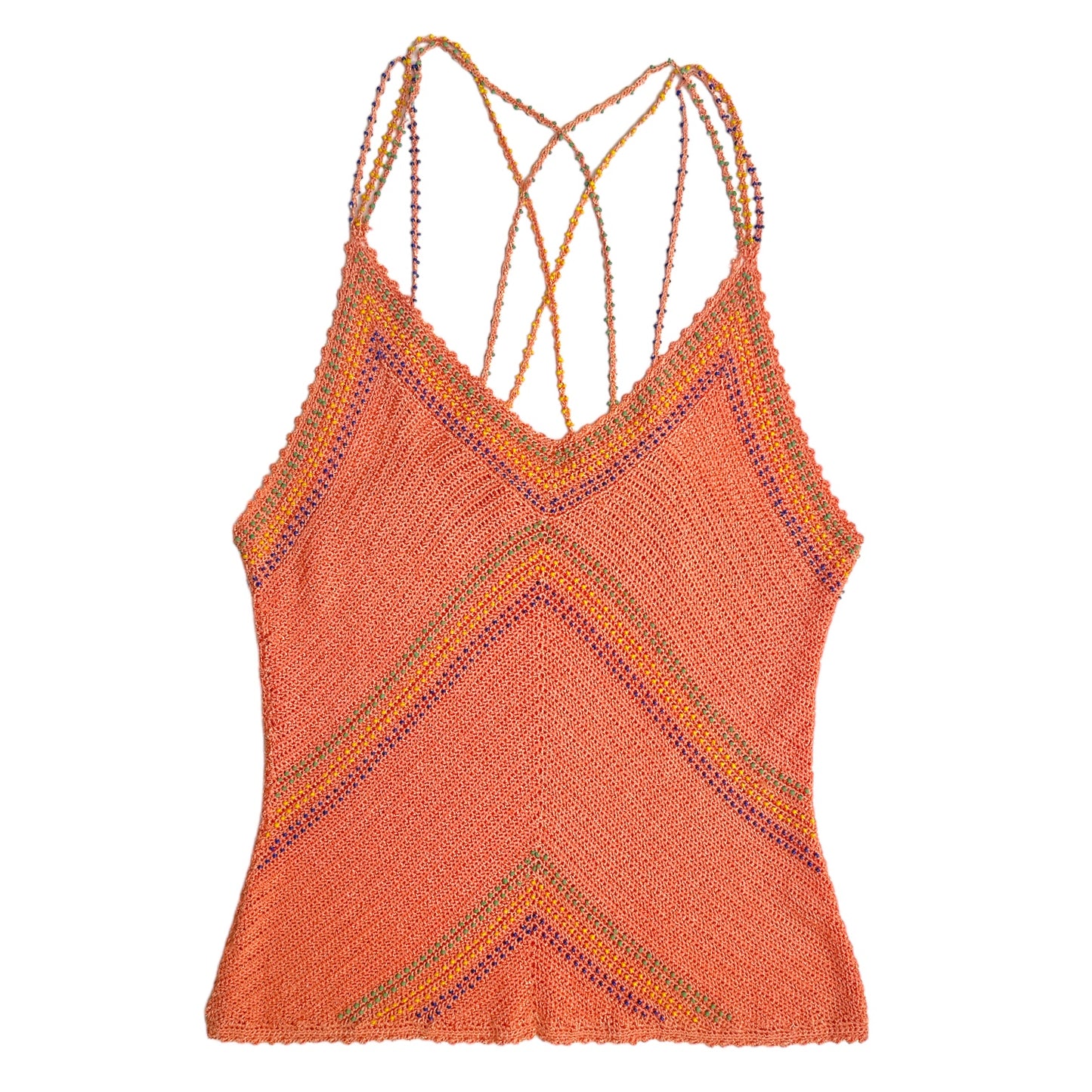 MUSCULOSA CROCHET Y CUENTAS