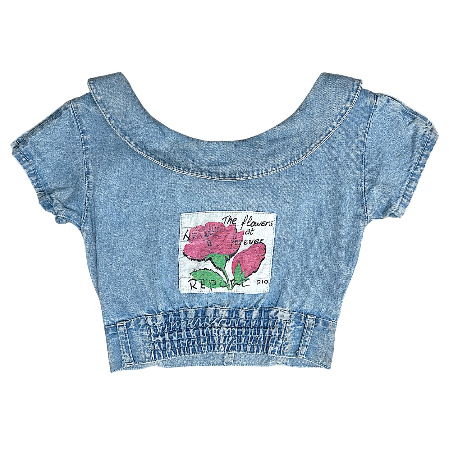 TOP DENIM CON APLIQUE