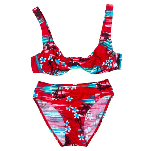 BIKINI TROPICAL ROJO