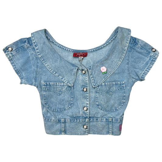 TOP DENIM CON APLIQUE